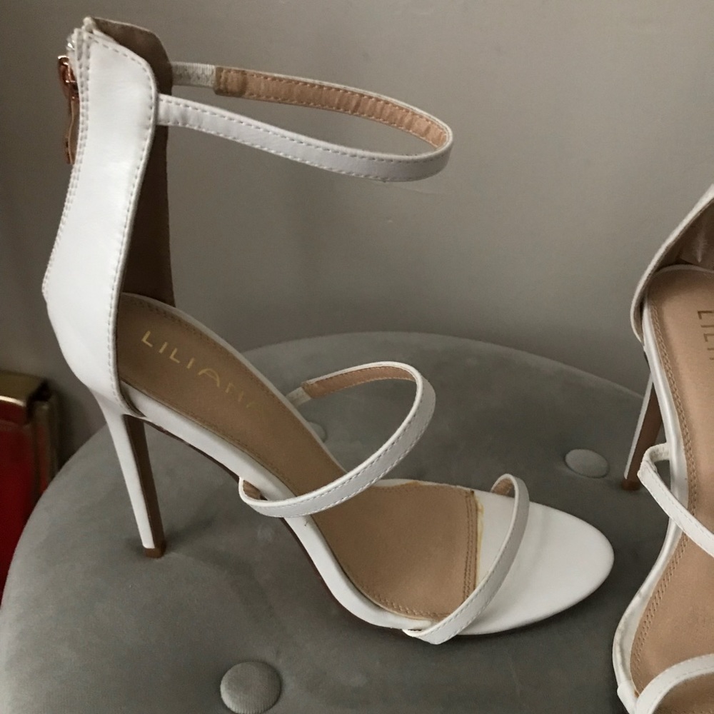 White Liliana heels from gojane.com